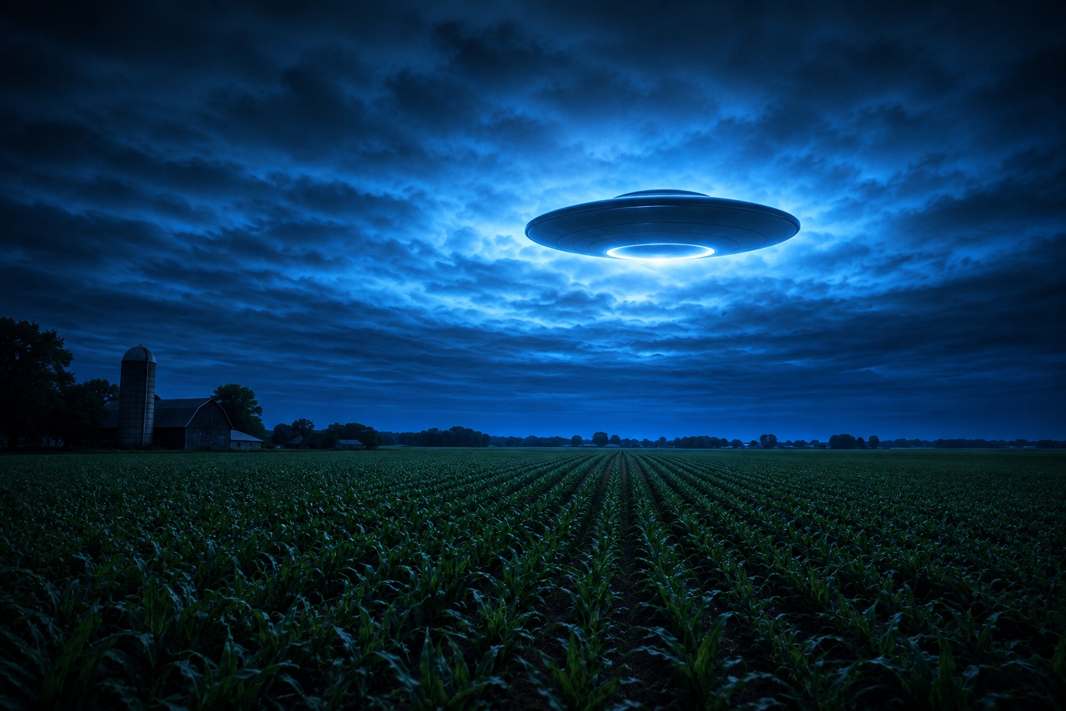 Editorial recreation of the Why Do UFO Witnesses See Blue Lights Under Low Clouds? story, image 2.