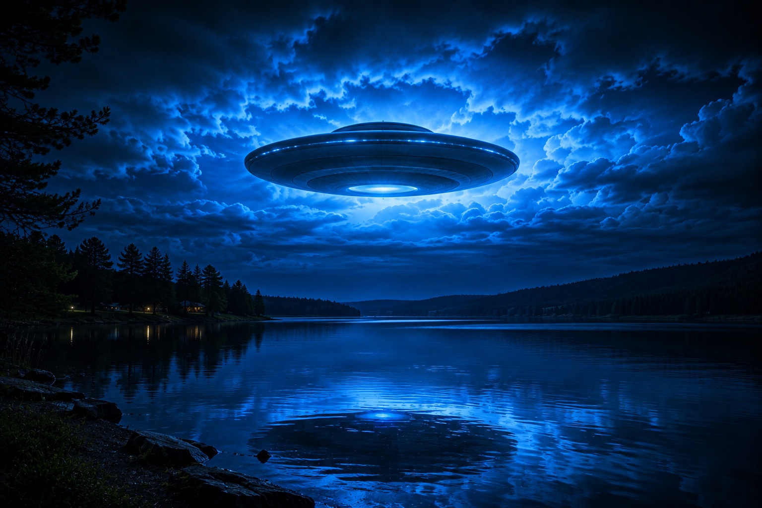 Editorial recreation of the Why Do UFO Witnesses See Blue Lights Under Low Clouds? story, image 4.